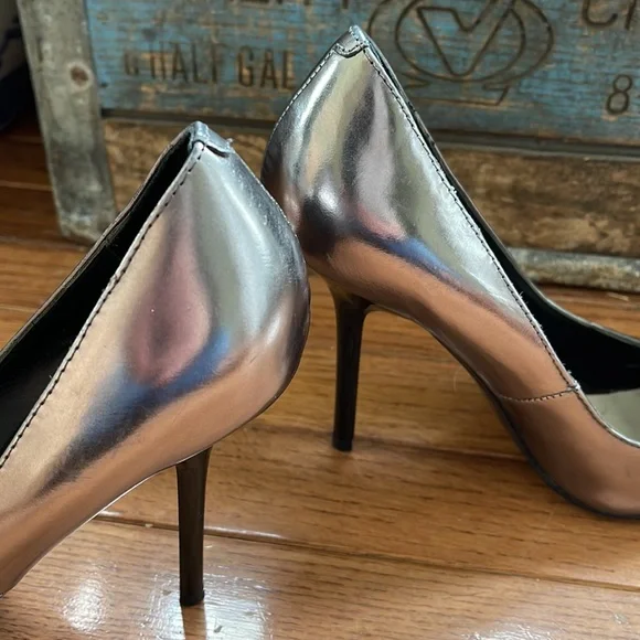 Alice + Olivia High Heel Metallic Sunglasses 39.5 US 9.5 Shoes - Picture 12 of 13